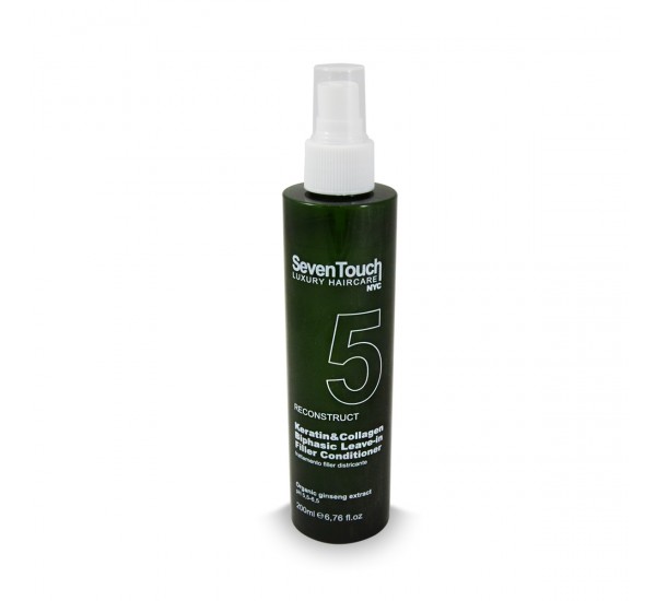 Personal Touch Seven Touch Keratin & Collagen Biphasic Leave-In Filler Conditioner Подхранаващ спрей за коса с кератин, колаген и жен шен 200 ml